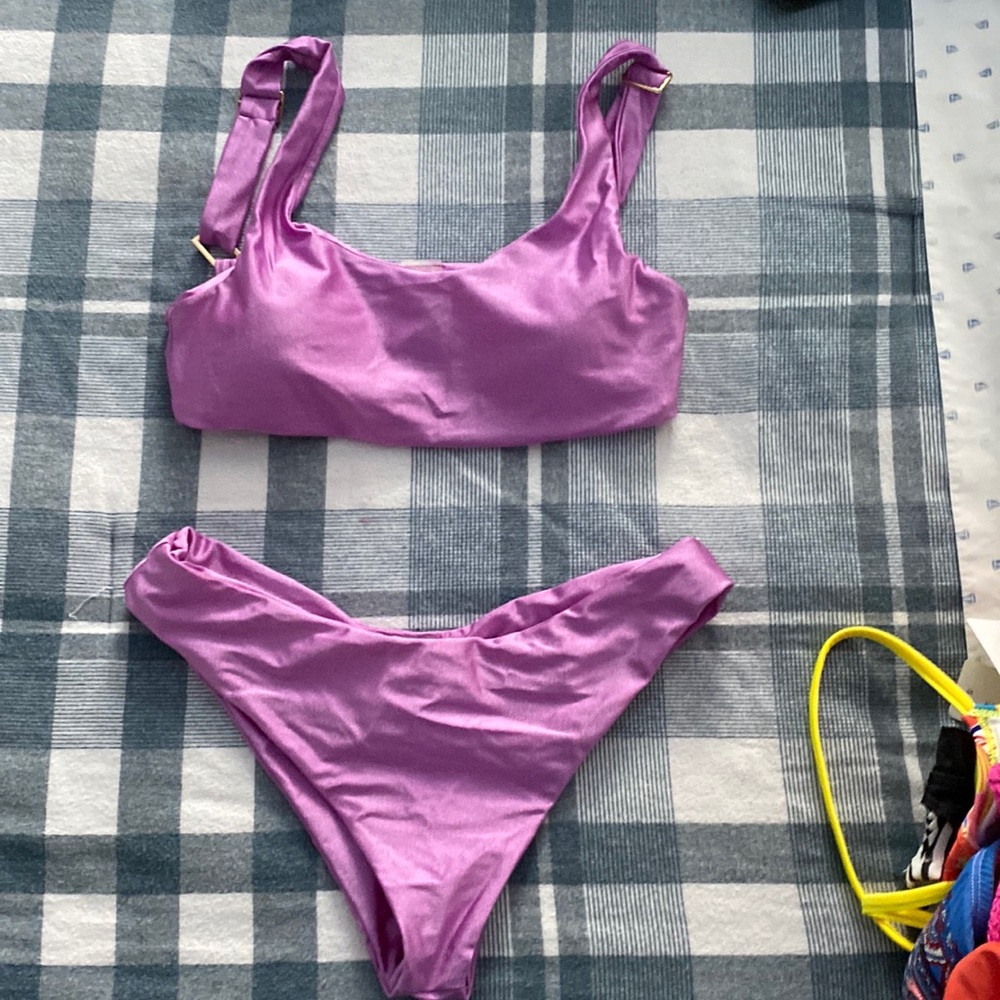 Purple kittenish bikini